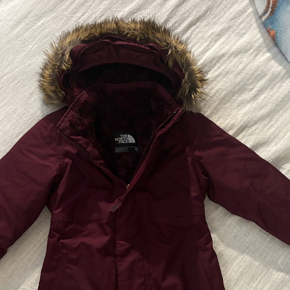 The North Face Kids Maroon Puffer Jacket